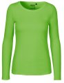 Dames T-shirt Neutral Long Sleeve Lime